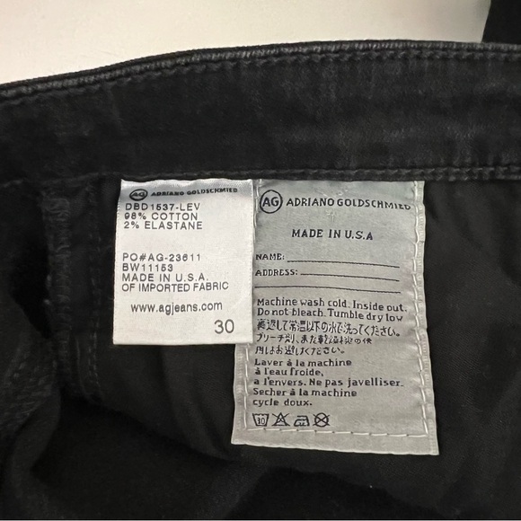 AG Adriano Goldschmied The Brooke Black Mid-Rise Cuffed Hem Bermuda Short Sz 30 - Picture 9 of 12